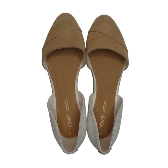 Toms Jutti Brown Suede D'orsay Flats Womens 10 - Picture 7 of 13